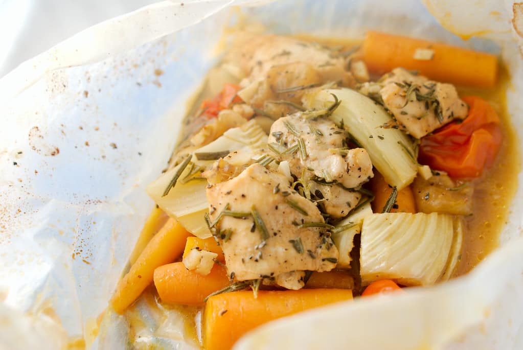 papillote pour préparer un repas