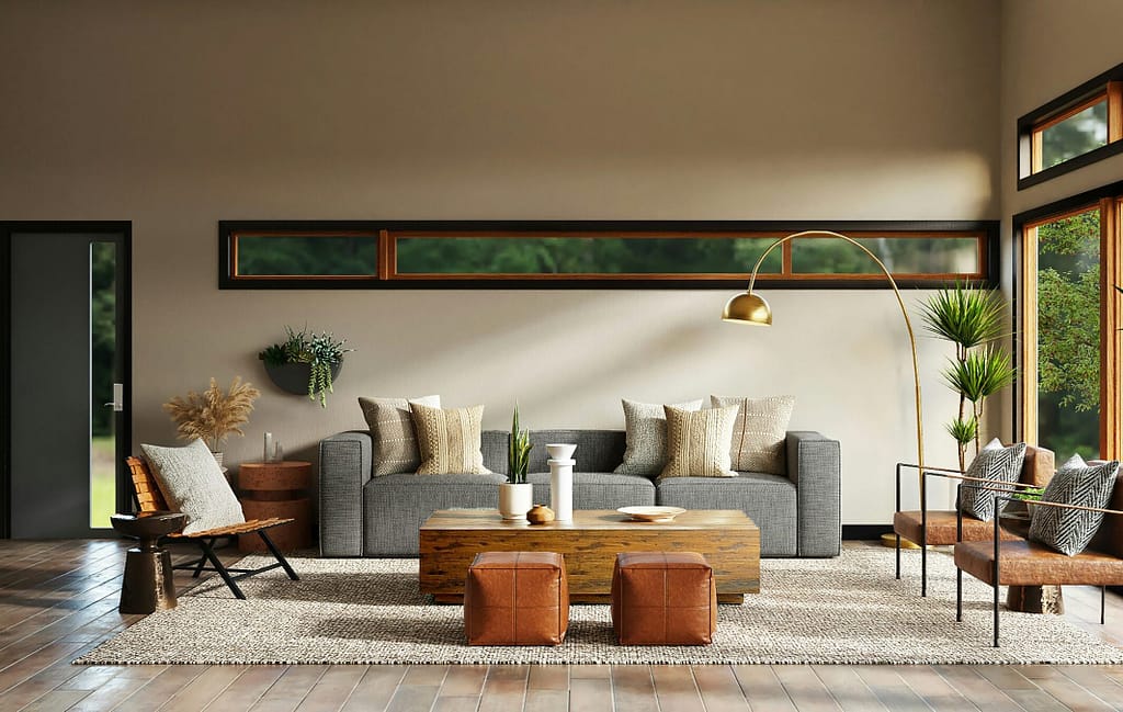 Plan 3D d'un séjour