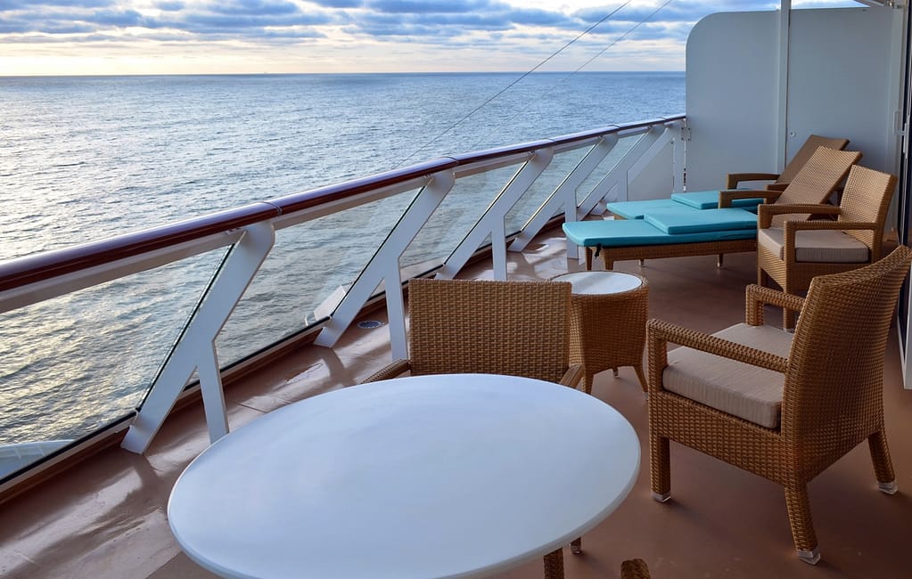 balcon d'une chambre sur une croisière