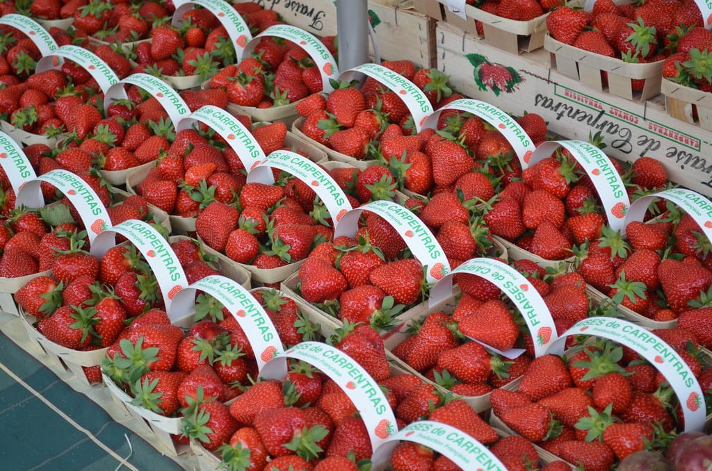 Barquettes de fraises de Carpentras