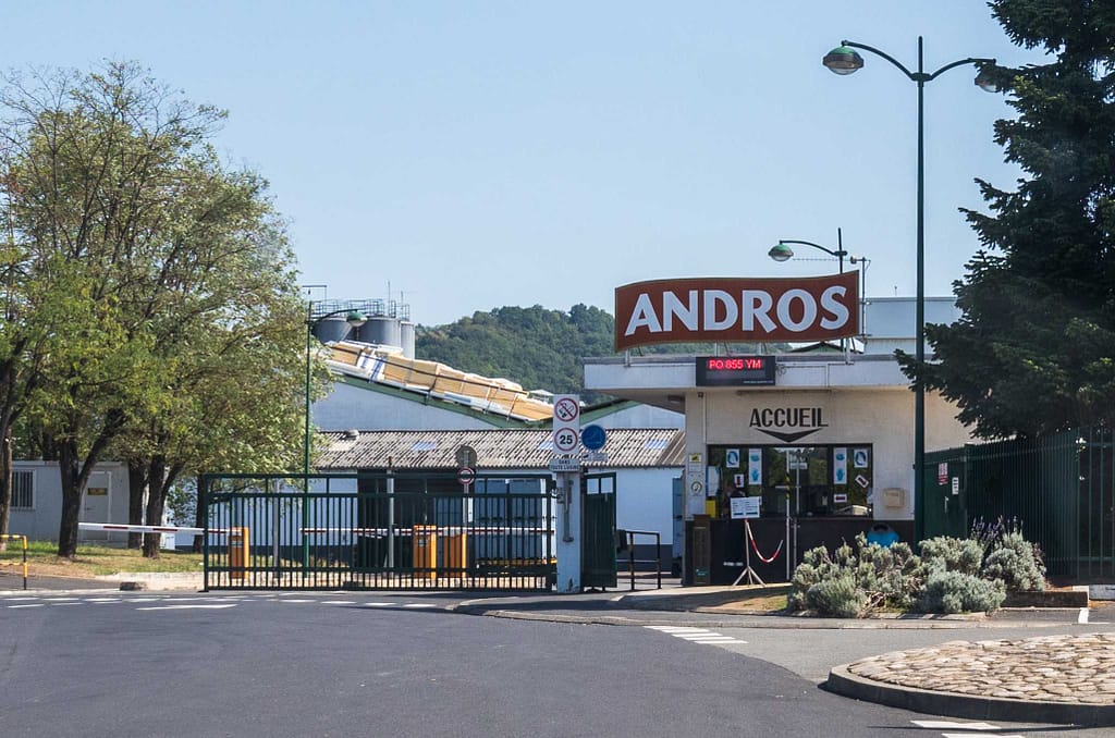 entrée de l'usine Andros