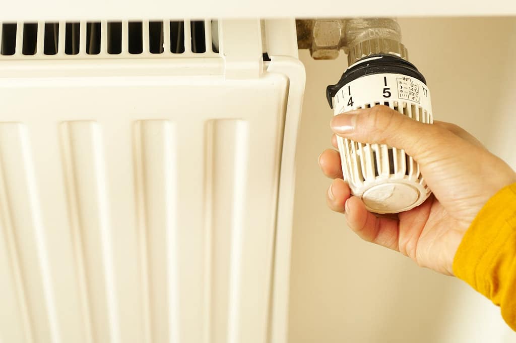 robinets thermostatiques d'un radiateur