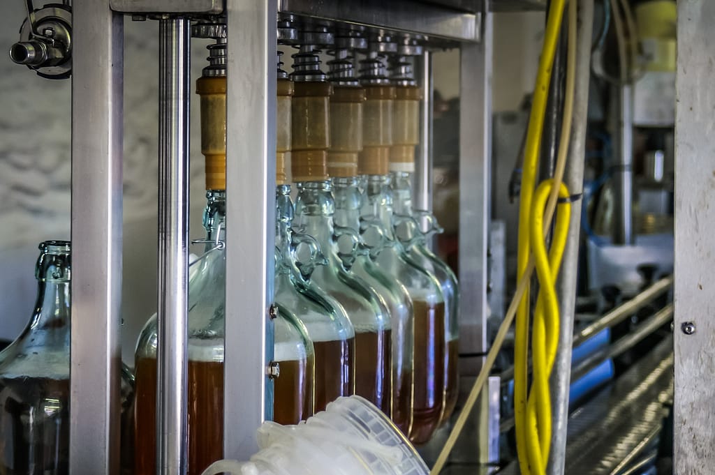 ligne de production d'une entreprise de cidre