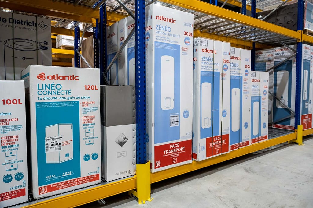 Appareils de chauffage dans un entrepôt