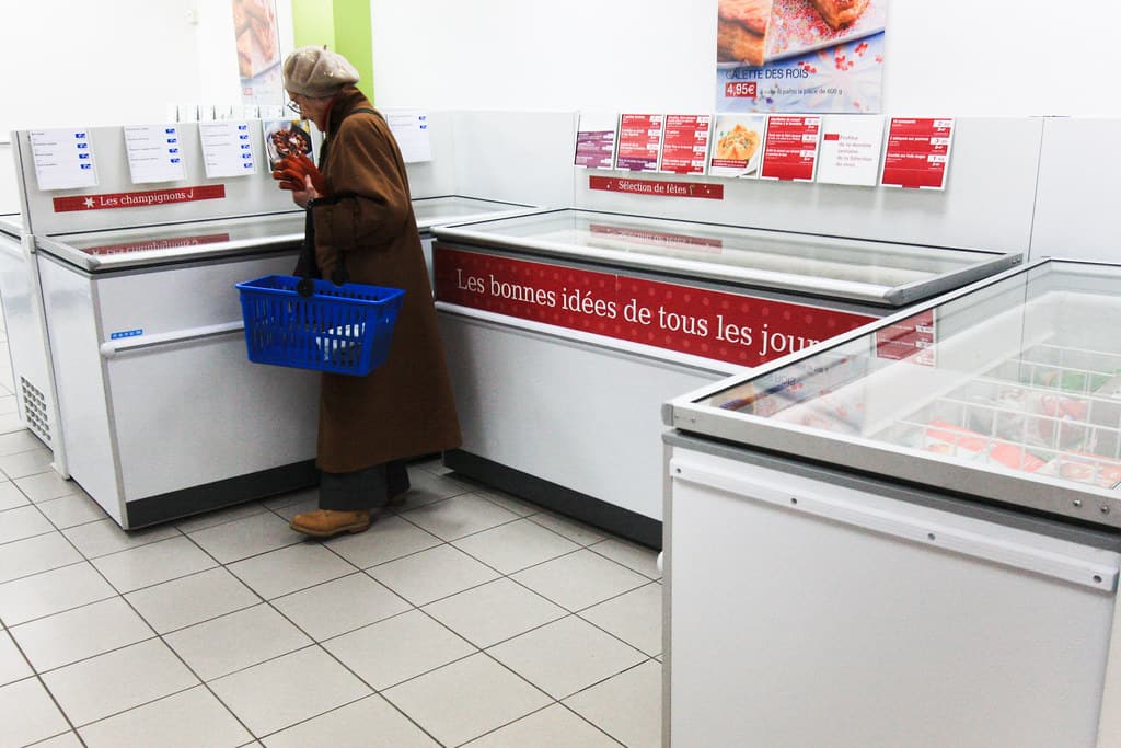 intérieur d'un magasin de surgelés picard