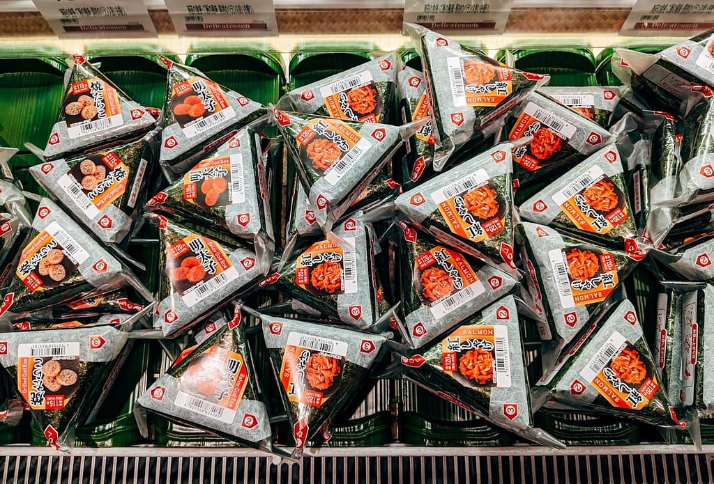 onigris dans un supermarché