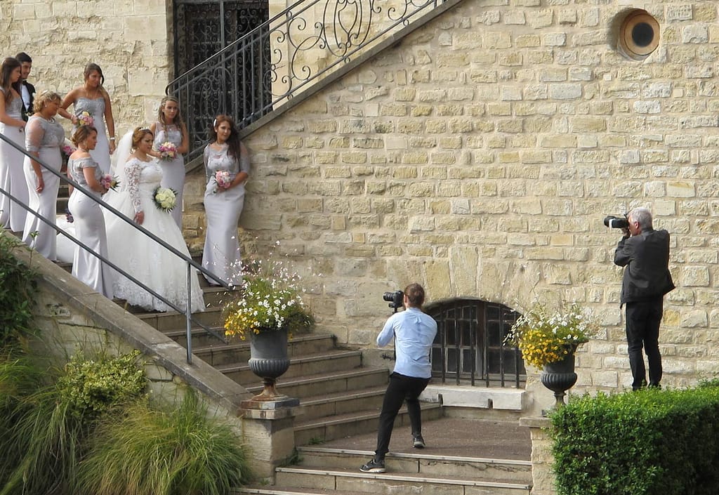 photos de mariage avec la mariée