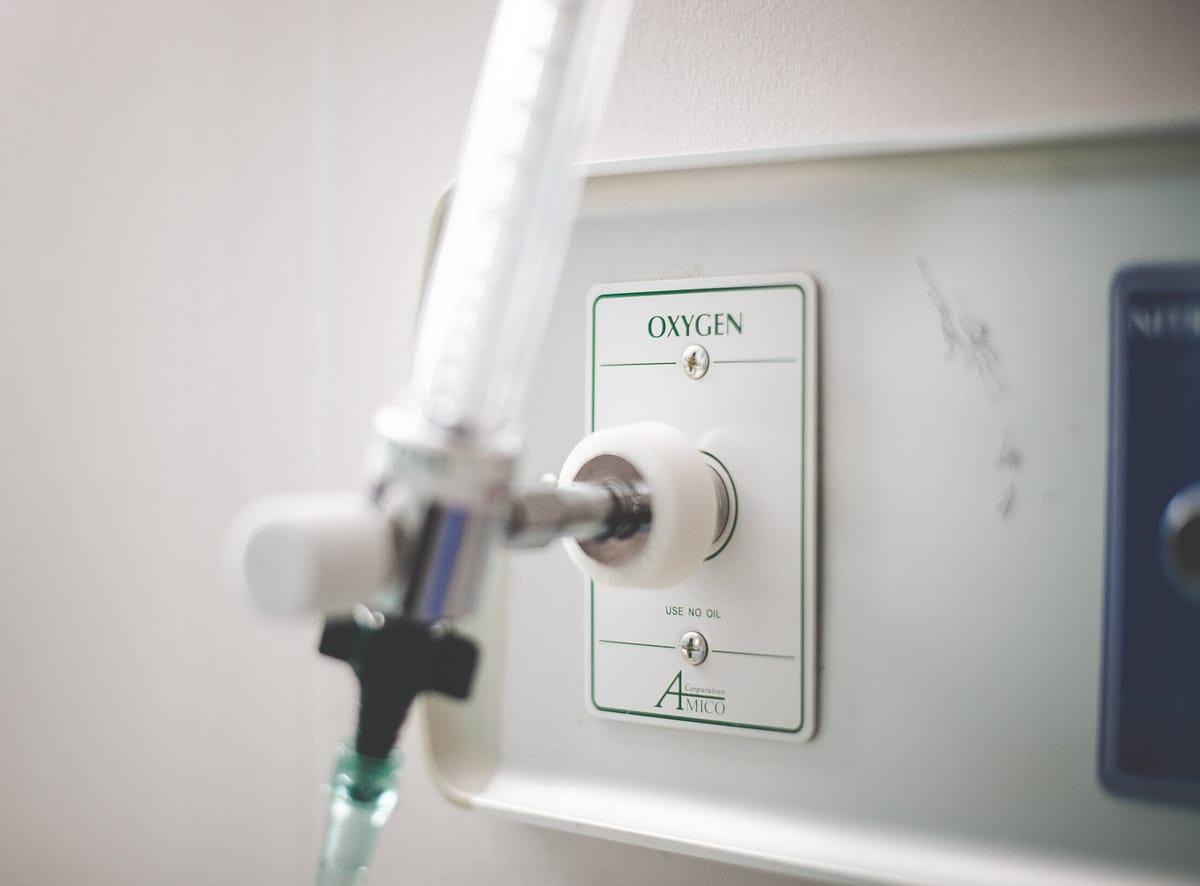 distributeur à oxygène dans un hôpital