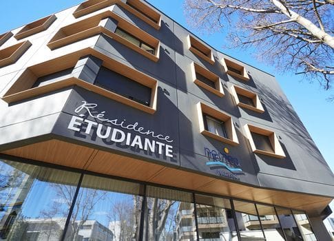façade extérieure d'une résidence étudiante