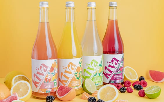 boissons gazeuses avec différentes saveurs