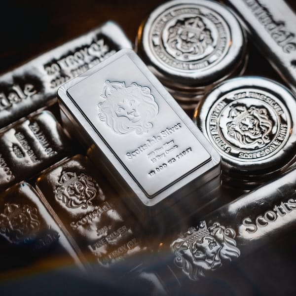 lingots et pièces d'argent