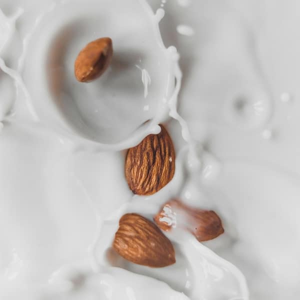 amandes qui tombent du lait