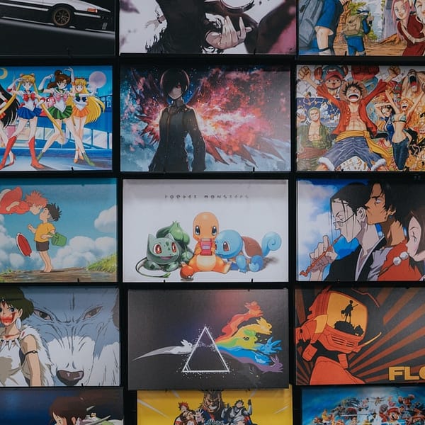papier peint avec une multitude de mangas différents