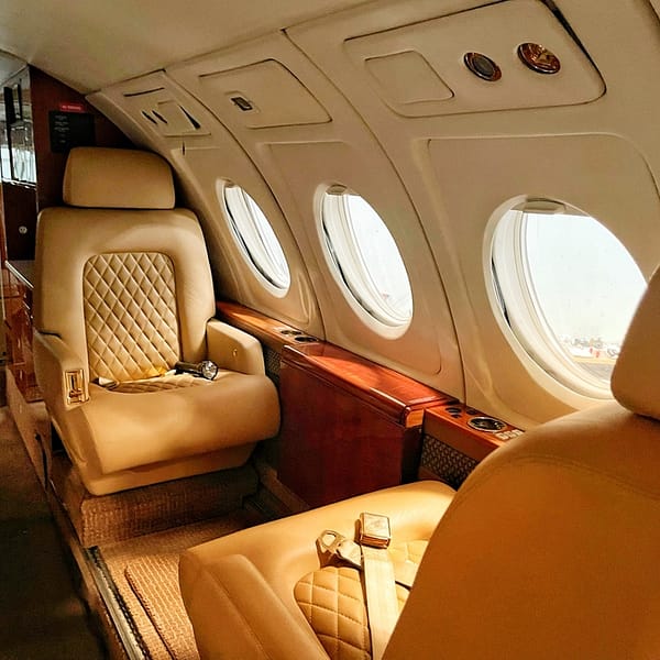 intérieur luxueux d'un jet privé