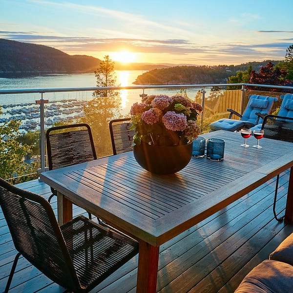 terrasse avec vue sur la mer dans un appartement géré par une conciergerie touristique