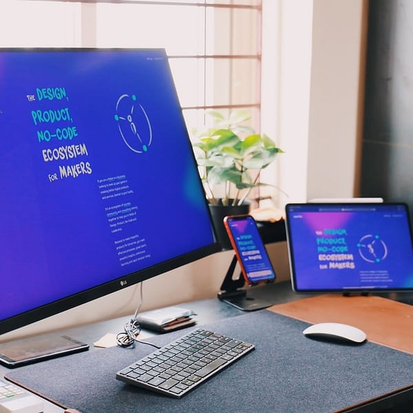 écran d'ordinateur avec une application no-code