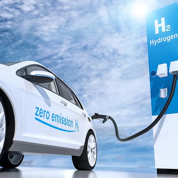 voiture à hydrogène qui se recharge