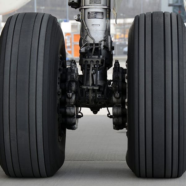 pneus d'un avion