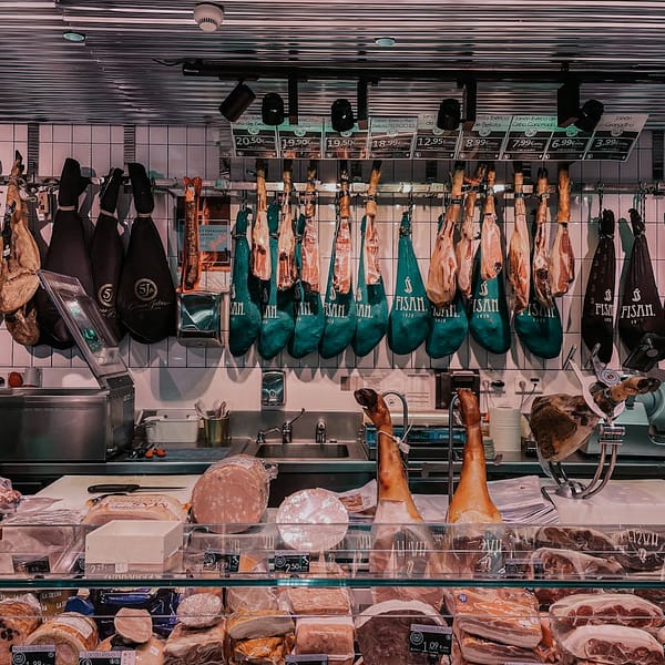 Point de vente d'un boucher