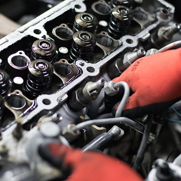 mécanicien réparant le moteur d'une voiture