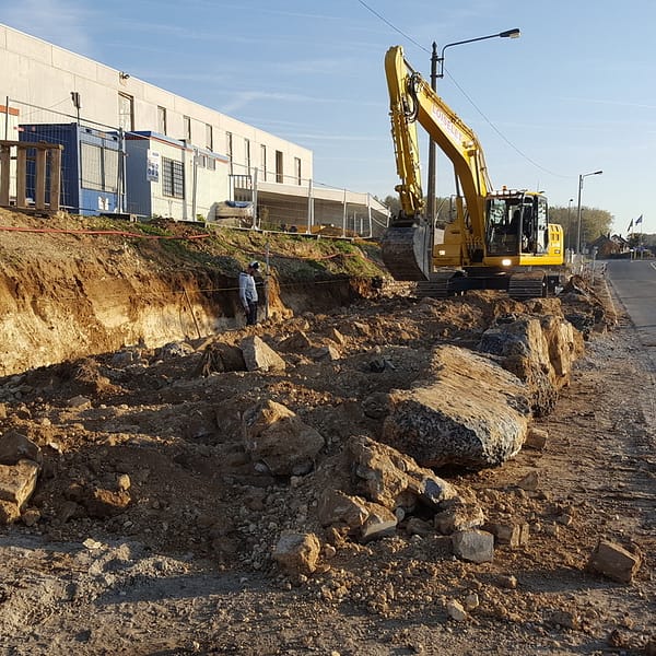 travaux de terrassement sur la voirie