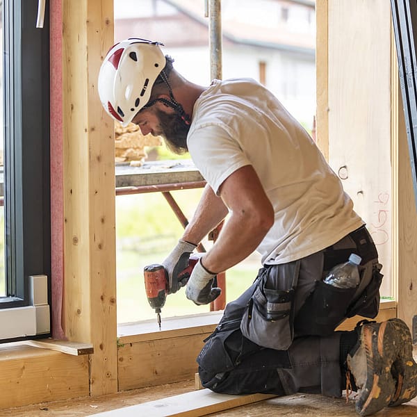 pose d'une fenêtre en tunnel