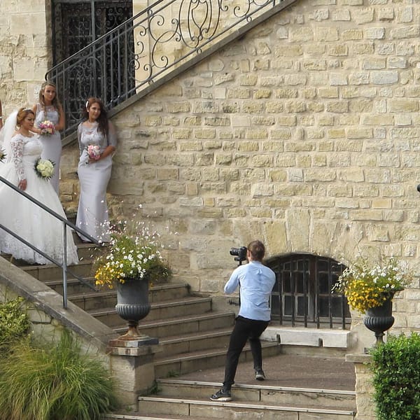 photos de mariage avec la mariée
