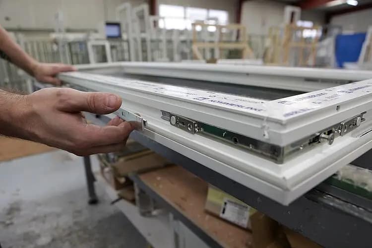 fenêtre en PVC dans une usine