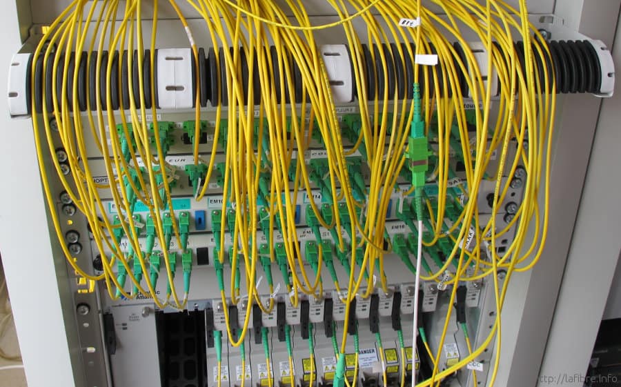 câbles utilisés pour la fibre optique