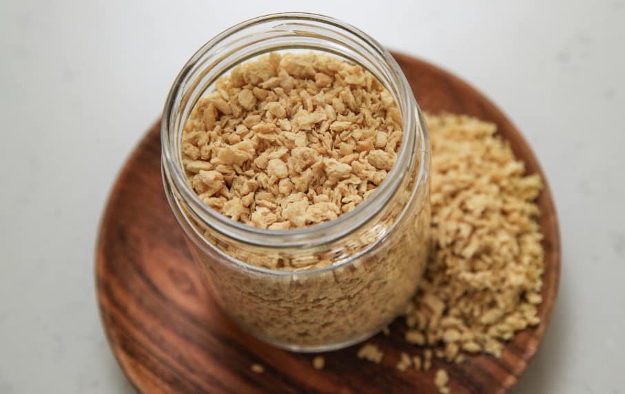 Des protéines végétales dans un bocal